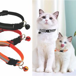3 Pcs Reflective Cat Collar with Bell for Indoor & Outdoor Rabbit Dog & Cat Everyday Collar-24