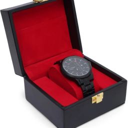 Vegan Leather Wristwatch Box/One Slot Travel Watch Case for Unisex Watch Box-image-8
