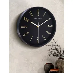 nautica accessories Nautica Modern Wall Clock for Latest Stylish Home Matt Rim Black-picture-3