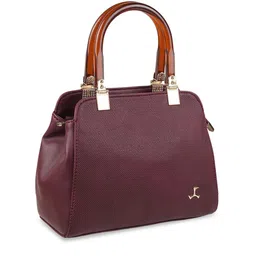 Mochi Maroon Structured Handheld Bag image 4