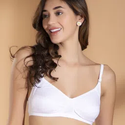 Clovia White Solid Cotton Non-Padded Full Cup Bra BR1953P1832B-image-73