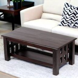 ikiriya Blairs Rectangular Solid Wood Coffee Table in Mahogany Finish-picture-44