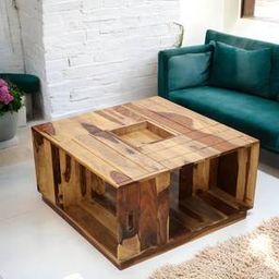 ikiriya Wayne Square Solid Wood Coffee Table in Natural Rosewood Finish-picture-29