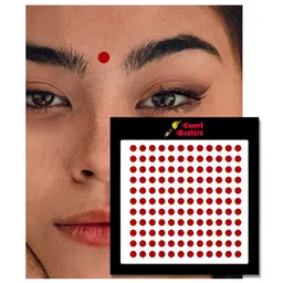 Comet Busters 132 Pcs Reusable Designer Bindis - Red image 3