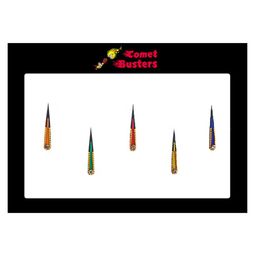 Comet Busters 5 Pcs Embellished Reusable Designer Bindis - Multicoloured image 2