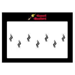 Comet Busters 7 Pcs Reusable Designer Bindis - Black image 3