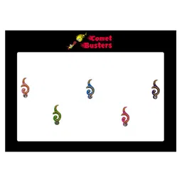 Comet Busters 5 Pcs Embellished Reusable Designer Bindis - Multicoloured image 2