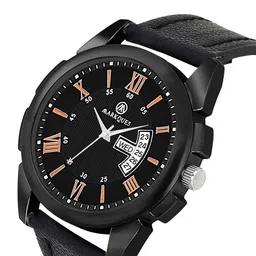 MARKQUES Men Patterned Dial & Leather Straps Analogue Multi Function Watch IND-770101 image 2