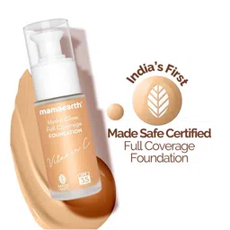 Mamaearth Hydra-Glow Full Coverage Foundation with Vitamin C 30ml - Crme Glow 02 image 3