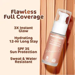 Mamaearth Hydra-Glow Full Coverage Foundation with Vitamin C 30ml - Ivory Glow 01 image 4