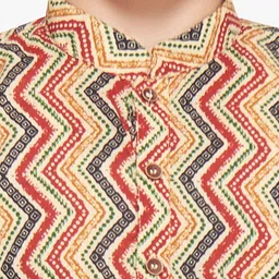 Jeetethnics Boys Multicoloured Printed Kurta with Pyjamas image 4