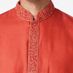 ZOIS Men Regular Thread Work Kurta with Churidar image 2