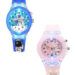 Spiky Kids Set Of 2 Printed Dial Analogue Multi Function Watch Combo_Astro_Rab image 3