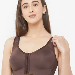 Soie Front Closure Full Coverage Non Padded Non Wired Posture Correction Bra (Pack of 2) image 5