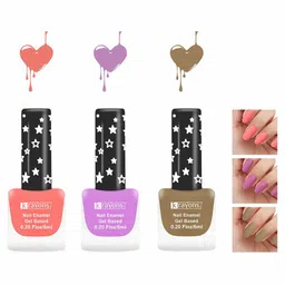 krayons Set of 3 Gel Based Quick Dry Nail Enamel 6ml Each - Shade 01, 02, 11 image 2
