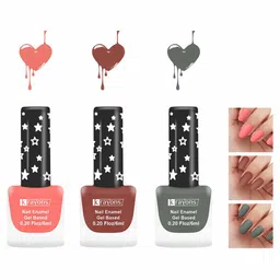 krayons Set of 3 Gel Based Quick Dry Nail Enamel 6ml Each - Shade 01, 18, 15 image 3