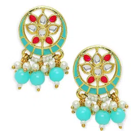 OOMPH Circular Kundan Chandbalis image 3