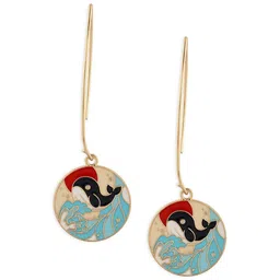 AMI Gold-Plated Contemporary Drop Earrings image 2