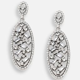 SOHI Silver-Plated Contemporary Drop Earrings image 2