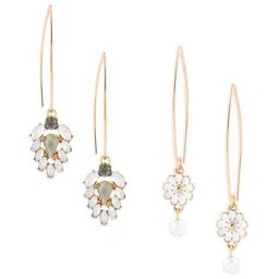 AMI Set Of 2 Gold-Plated Contemporary Drop Earrings image 2
