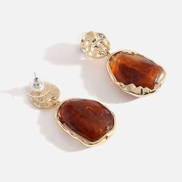 SOHI Gold-Plated Contemporary Drop Earrings image 2