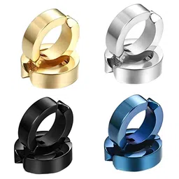 KARISHMA KREATIONS Set Of 4 Gold-Plated Contemporary Hoop Earrings image 2