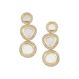 TEEJH Stone Studded Drop Earrings image 2