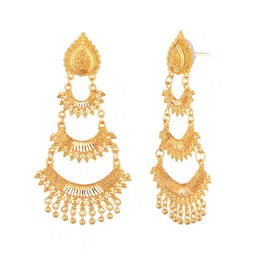 Efulgenz Gold-Plated Classic Drop Earrings image 3