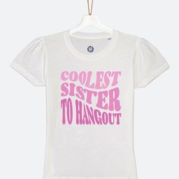 YK Girls White & Pink Sis Sibling Collection Printed Cotton T-shirt-image-38