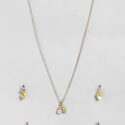 EL REGALO Set Of 5 Abstract Charm Pendant With Chain image 2