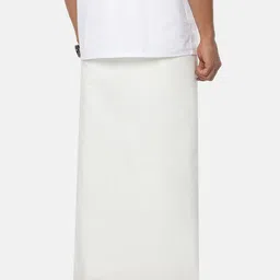Ramraj Pure Cotton Double Layer Dhoti With Zari Border image 4