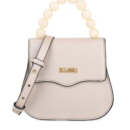KLEIO Pearl Beaded Top Handle Mini Hand Bag With Sling image 3