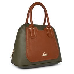 Lavie Green Structured Handheld Bag with Applique image 2