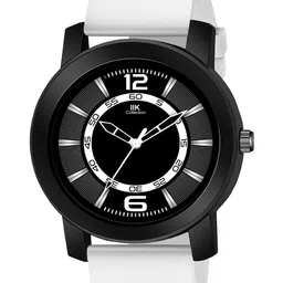 IIK COLLECTION Men Round Dial Adjustable Flexible Silicon Strap Watch image 2