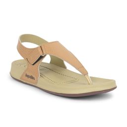 Aqualite Women Tan Textured Open Toe Flats-11