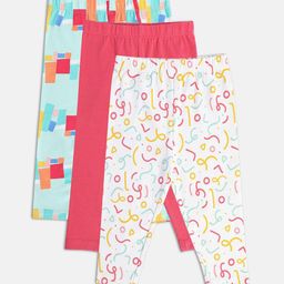 MINI KLUB Infant Girls Pack Of 3 Ankle-Length Leggings-image-45