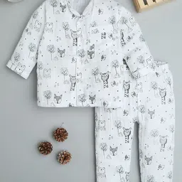 Fancy Fluff Kids Conversational Printed Night suit-image-82