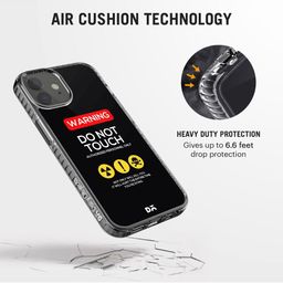 DailyObjects Black & Red 
Do Not Touch iPhone 12 Mini Stride 2.0 Case Cover image 2