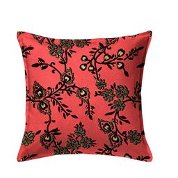 HOUZZCODE Set of 5 Front Flock n Foile Print on Premium Metty Square Cushion Covers image 2