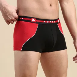 KOFFY Pack Of 2 Pcs Cotton Outer Elastic Trunk  KOFFY_KI30_RD_RBLU_2PC image 3