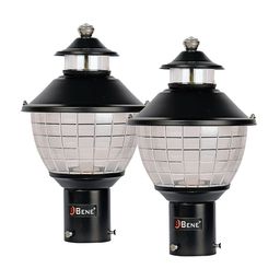 BENE Black & White 2 Pieces Self Assembly Cylinder Outdoor Lamps-19
