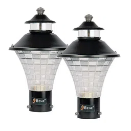 BENE Black and White 2 Pieces Self Assembly Outdoor Lamps-8