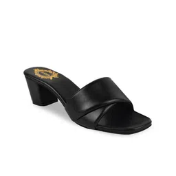 Shoetopia Open Toe Suede Block Heels image 2