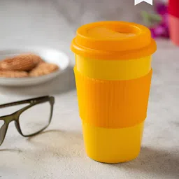 CLAY CRAFT Yellow 2 Pieces Ceramic Glossy Mugs 400 ml Each-image-7