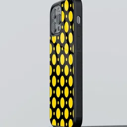 macmerise Polka Dots Printed iPhone 12 Pro Glass Phone Back Cover-10