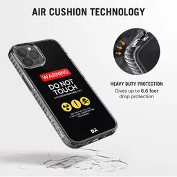 DailyObjects Black & Yellow Do Not Touch Stride 2.0 Case iPhone 12 Pro Back Case image 3