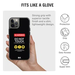 DailyObjects Black & Yellow Do Not Touch Stride 2.0 Case iPhone 12 Pro Back Case image 4