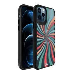 DailyObjects Black & Green Color Hypnosis Black Hybrid iPhone 12 Pro Max Back Case-7