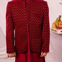 VASTRAMAY Boys Regular Sequinned Kurta with Pyjamas image 5