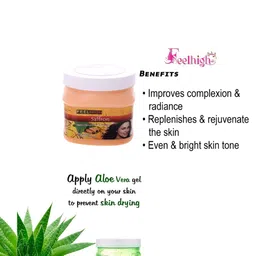 FEELHIGH Set Of 2 Aloevera Gel & Saffron Cream - 500g each image 2